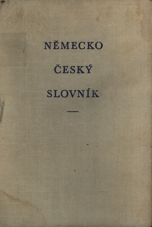 Německo-český slovník, 1. vyd.