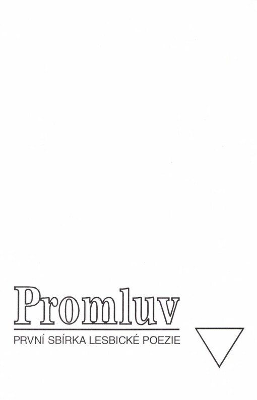 Promluv : první sbírka lesbické poezie