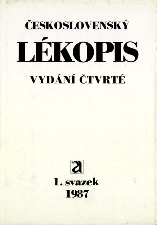 Československý lékopis (ČsL 4) =: Pharmacopoea bohemoslovaca (PhBs 4)