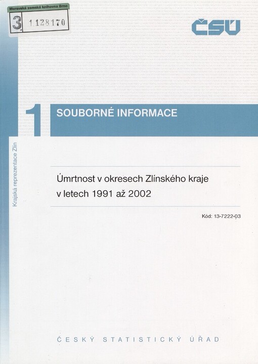 Úmrtnost v okresech Zlínského kraje v letech 1991 až 2002