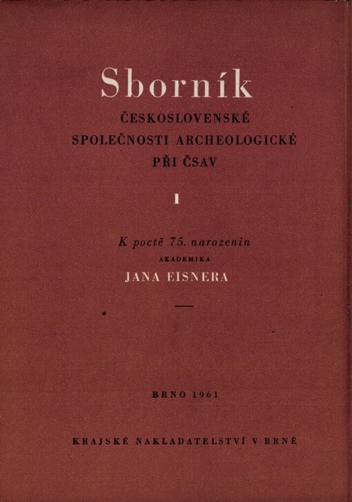 Sborník Československé společnosti archeologické při ČSAV