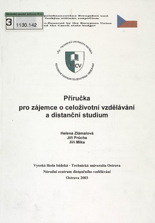 Příručka pro zájemce o celoživotní vzdělávání a distanční studium