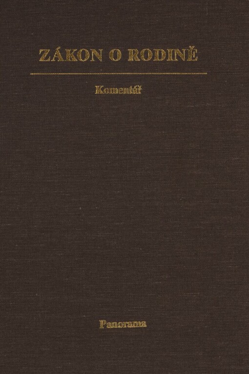 Zákon o rodině :komentář