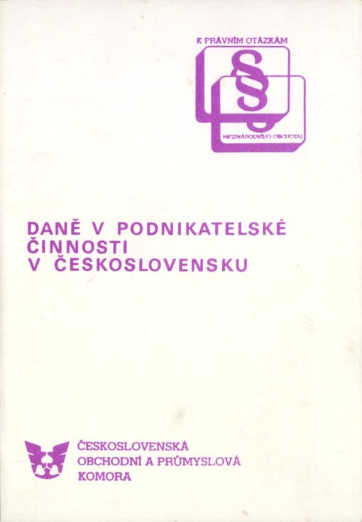 Daně v podnikatelské činnosti v Československu