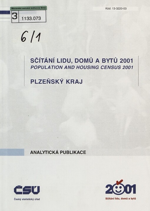 Sčítání lidu, domů a bytů 2001 =: Population and housing census 2001