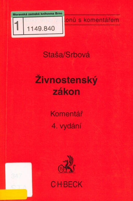 Zákon o živnostenském podnikání (živnostenský zákon) a předpisy související: komentář