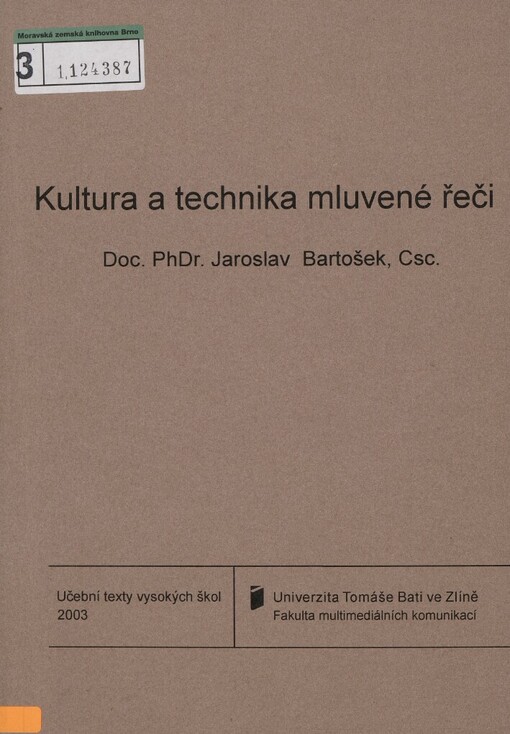 Kultura a technika mluvené řeči