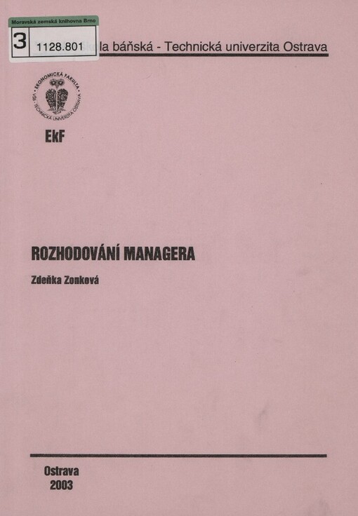 Rozhodování managera