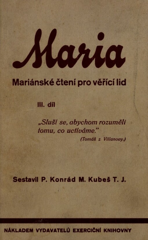 Maria :mariologie, upravená za mariánské čtení pro věřící lid