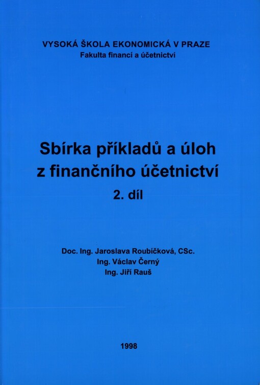 Sbírka příkladů a úloh z finančního účetnictví