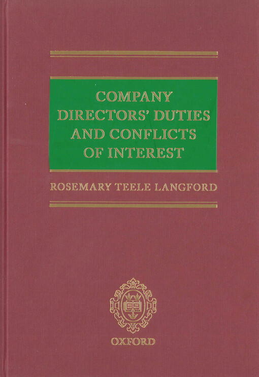 Company directors' duties and conflicts of interest