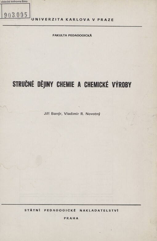 Stručné dějiny chemie a chemické výroby