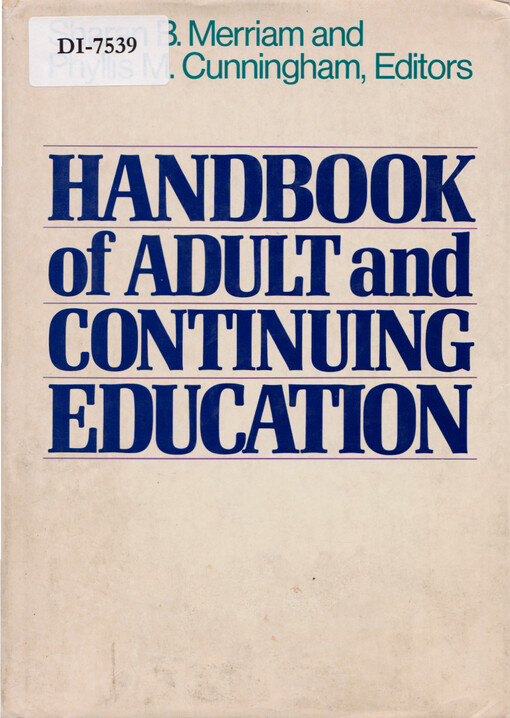 Handbook of adult and continuing education
