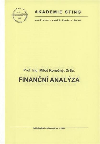 Finanční analýza :studijní opora pro distanční studium