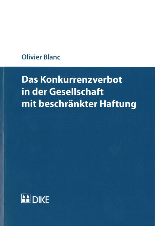 Das Konkurrenzverbot in der Gesellschaft mit beschränkter Haftung