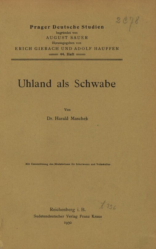 Uhland als Schwabe