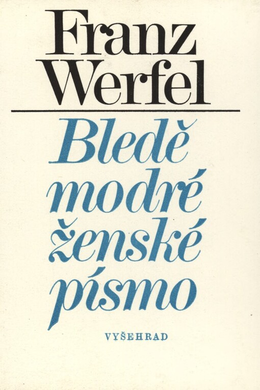 Bledě modré ženské písmo