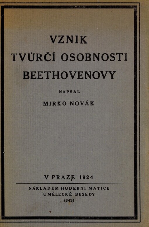 Vznik tvůrčí osobnosti Beethovenovy