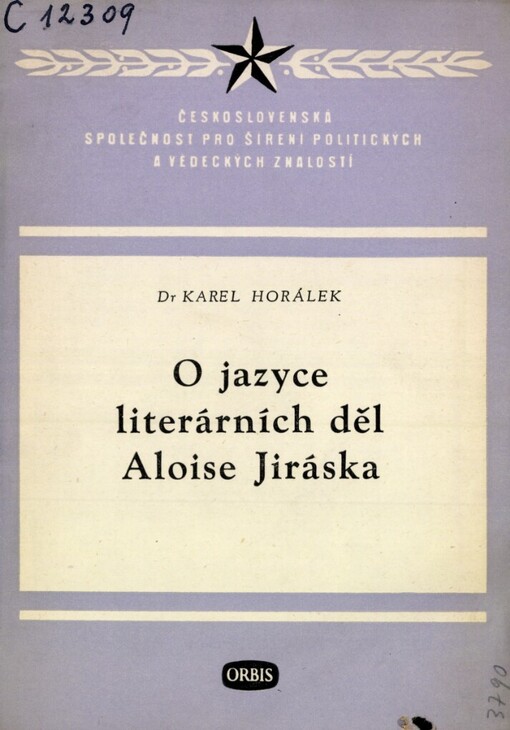 O jazyce literárních děl Aloise Jiráska