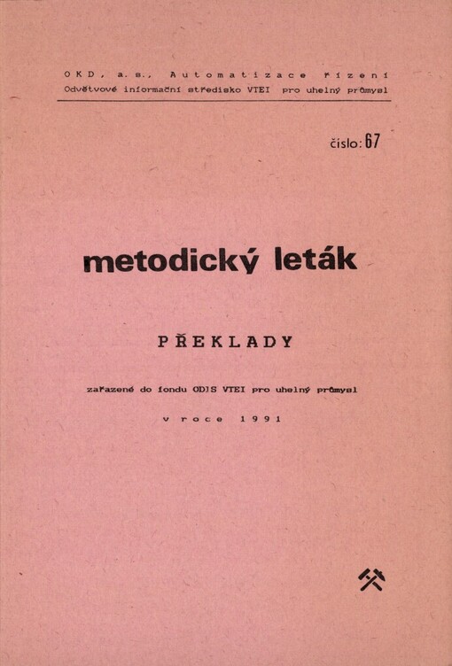 Překlady zařazené do fondu ODIS VTEI pro uhelný průmysl v roce ...1991