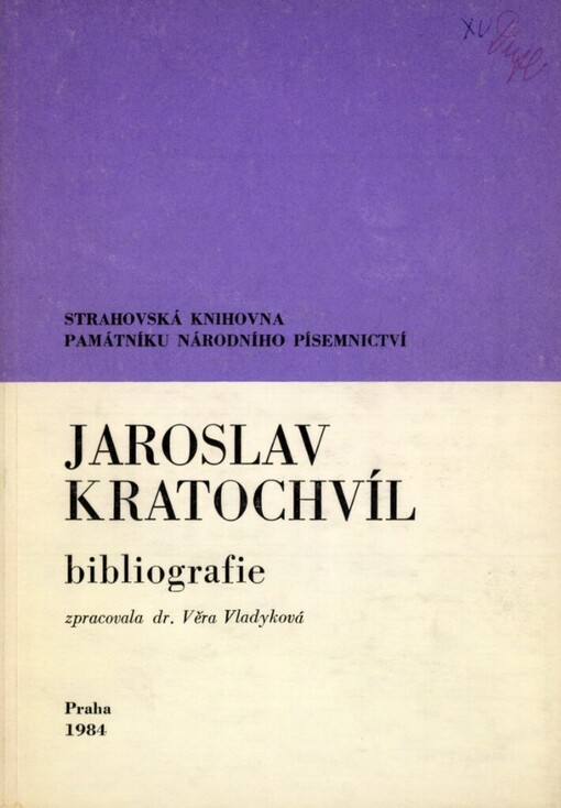Jaroslav Kratochvíl: bibliografie