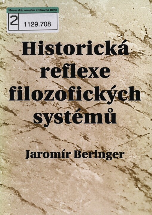 Historická reflexe filozofických systémů