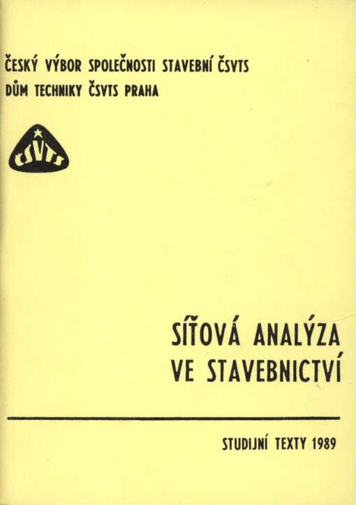 Síťová analýza ve stavebnictví