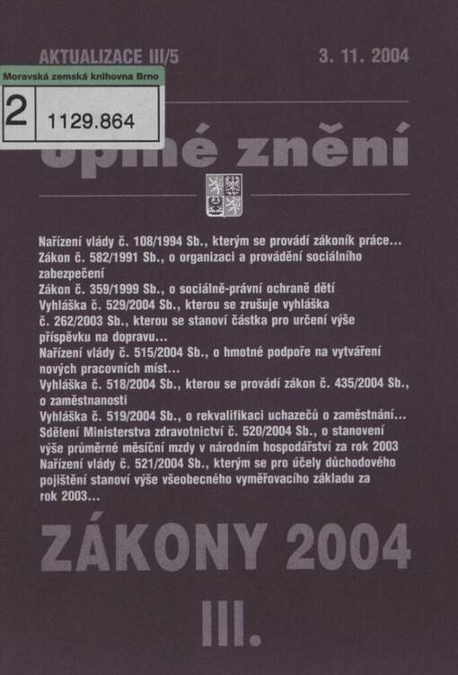 Zákony 2004