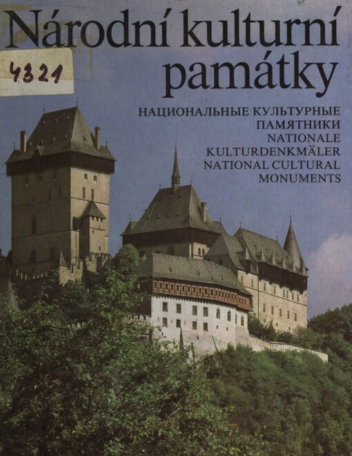 Národní kulturní památky =Nacional'nyje kul'turnyje pamjatniki = Nationale Kulturdenkmäler = National cultural Monuments