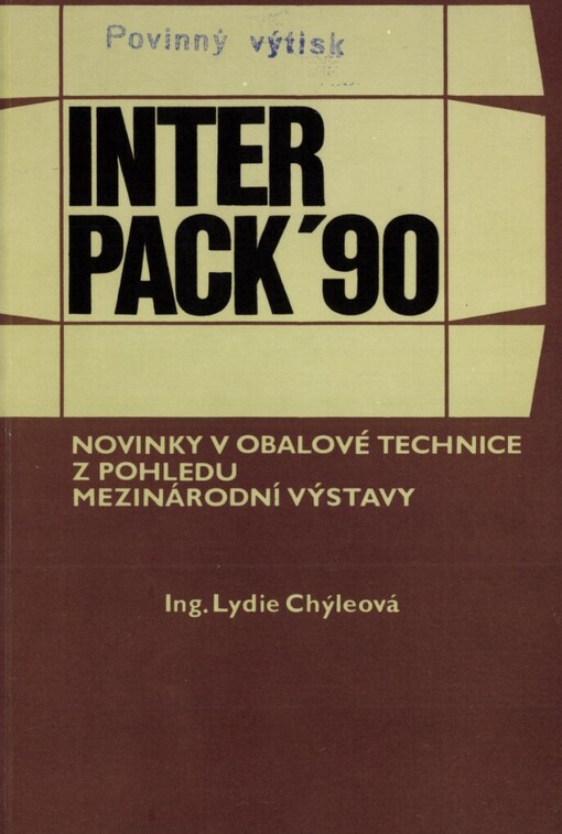 Novinky v obalové technice z pohledu mezinárodní výstavy Interpack '90