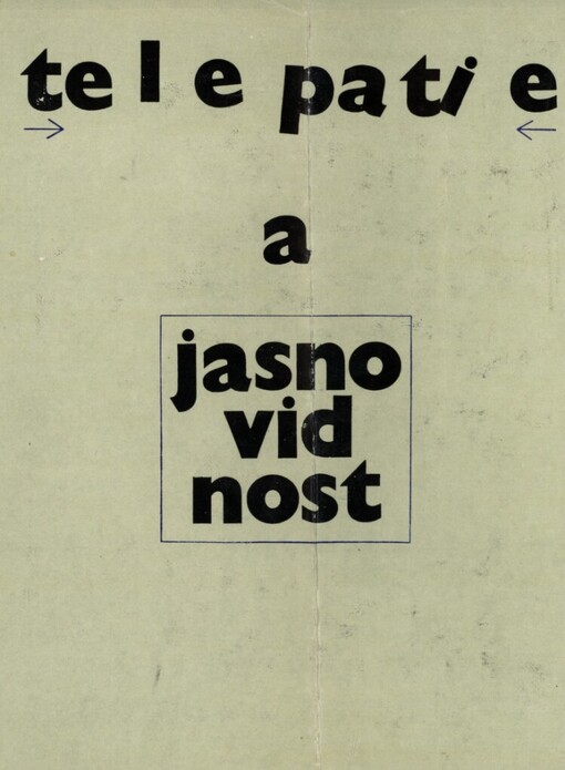 Telepatie a jasnovidnost: [sborník]