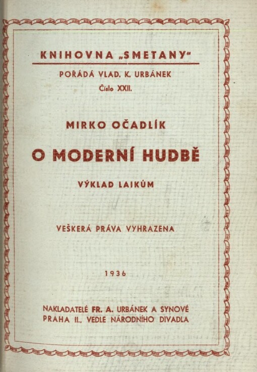 O moderní hudbě :Výklad laikům