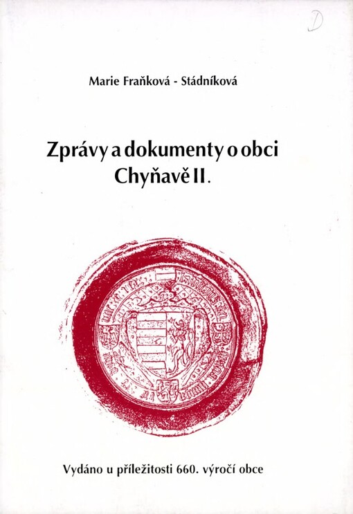 Zprávy a dokumenty o obci Chyňavě II.