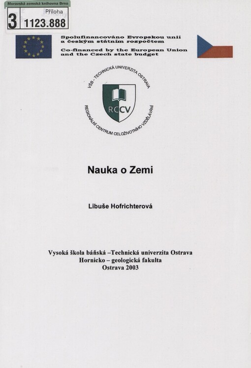 Nauka o Zemi: Libuše Hofrichterová