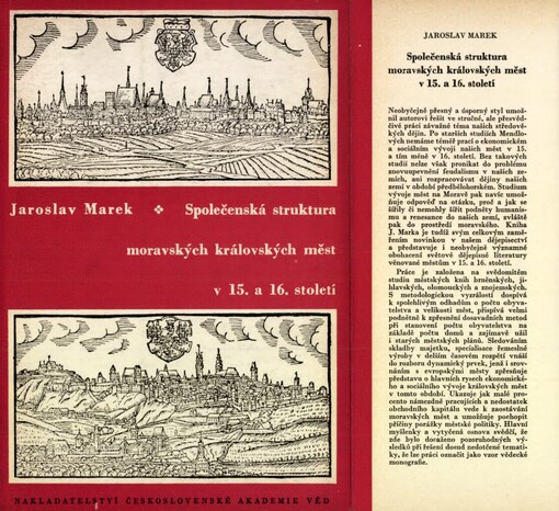 Společenská struktura moravských královských měst v 15. a 16. století
