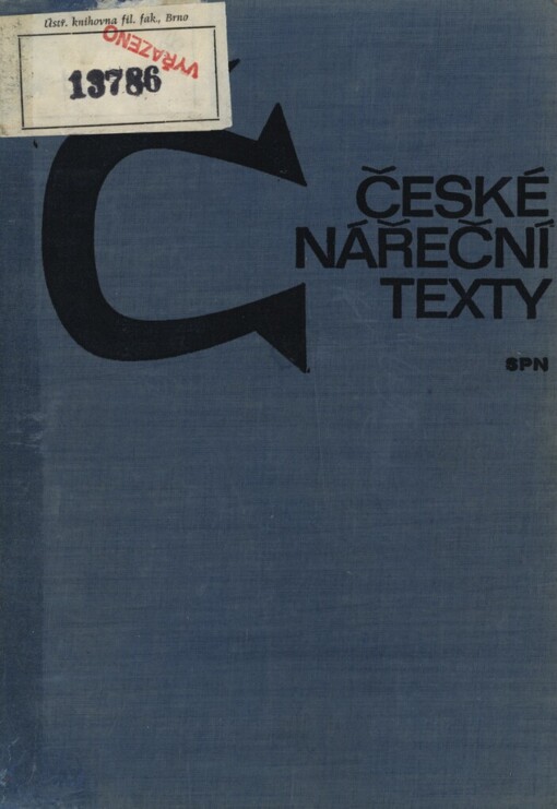 České nářeční texty: vysokoškolská učebnice pro filozofické a pedagogické fakulty
