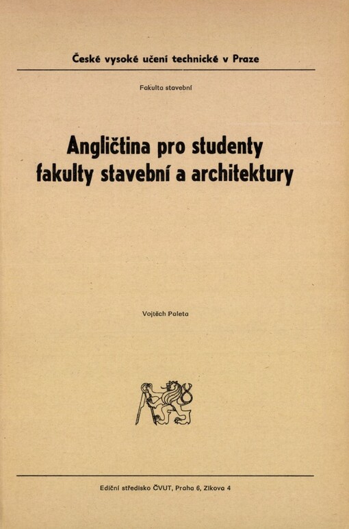 Angličtina pro studenty fakulty stavební a architektury