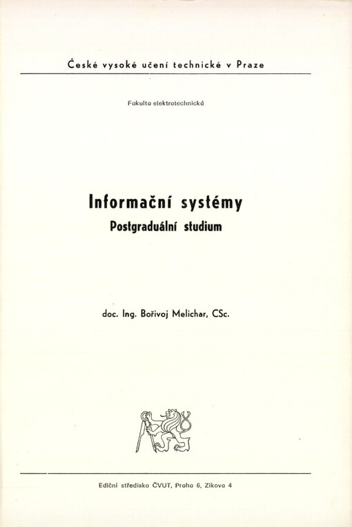 Informační systémy :postgraduální studium