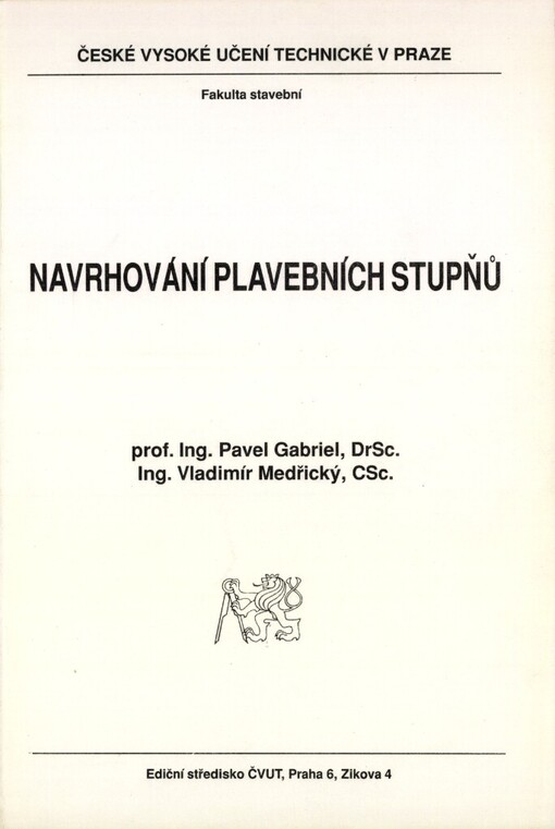 Navrhování plavebních stupňů :určeno pro stud. fak. stavební, 2. vyd.
