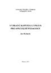 Vybrané kapitoly z práva pro speciální pedagogy
