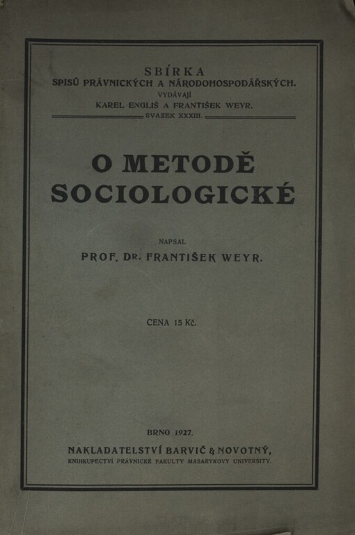 O metodě sociologické