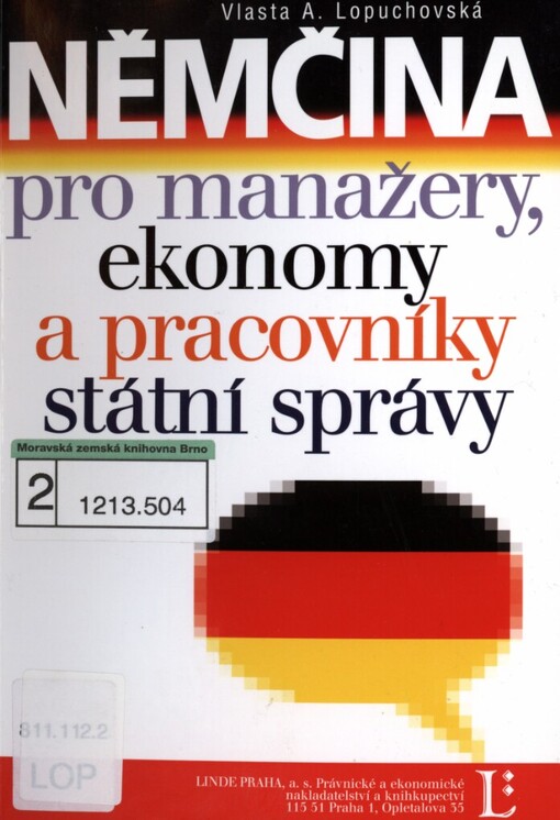 Němčina pro manažery, ekonomy a pracovníky státní správy: Hinführung