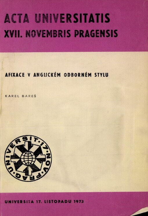 Afixace v anglickém odborném stylu