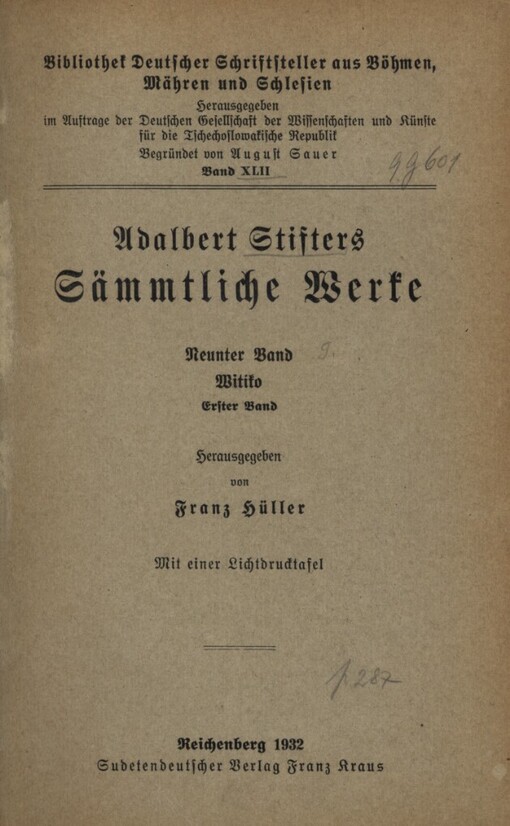 Adalbert Stifters Sämtliche Werke