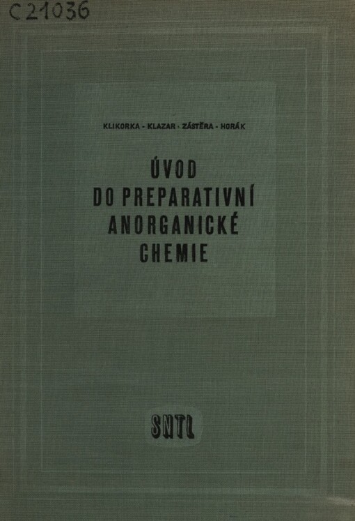 Úvod do preparativní anorganické chemie