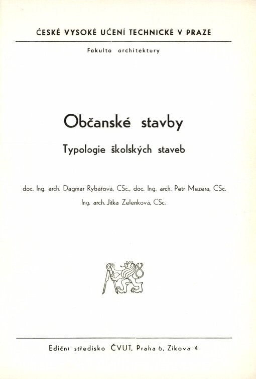 Občanské stavby :typologie školských staveb