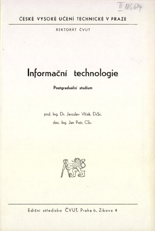 Informační technologie :Postgrad. studium