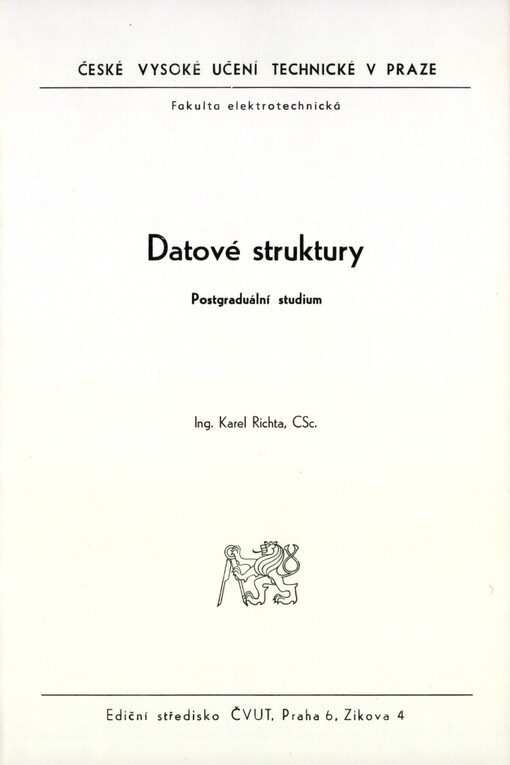 Datové struktury :postgraduální studium