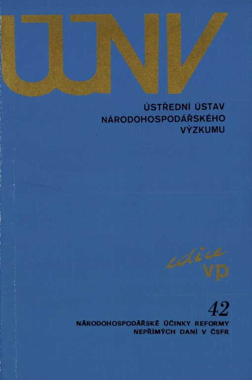 Národohospodářské účinky reformy nepřímých daní v ČSFR