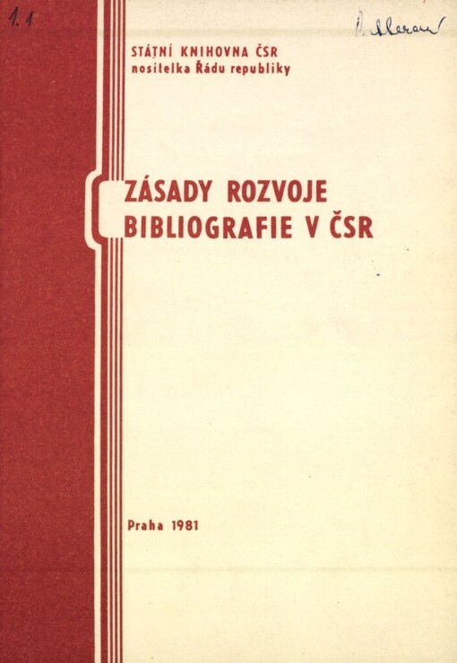 Zásady rozvoje bibliografie v ČSR